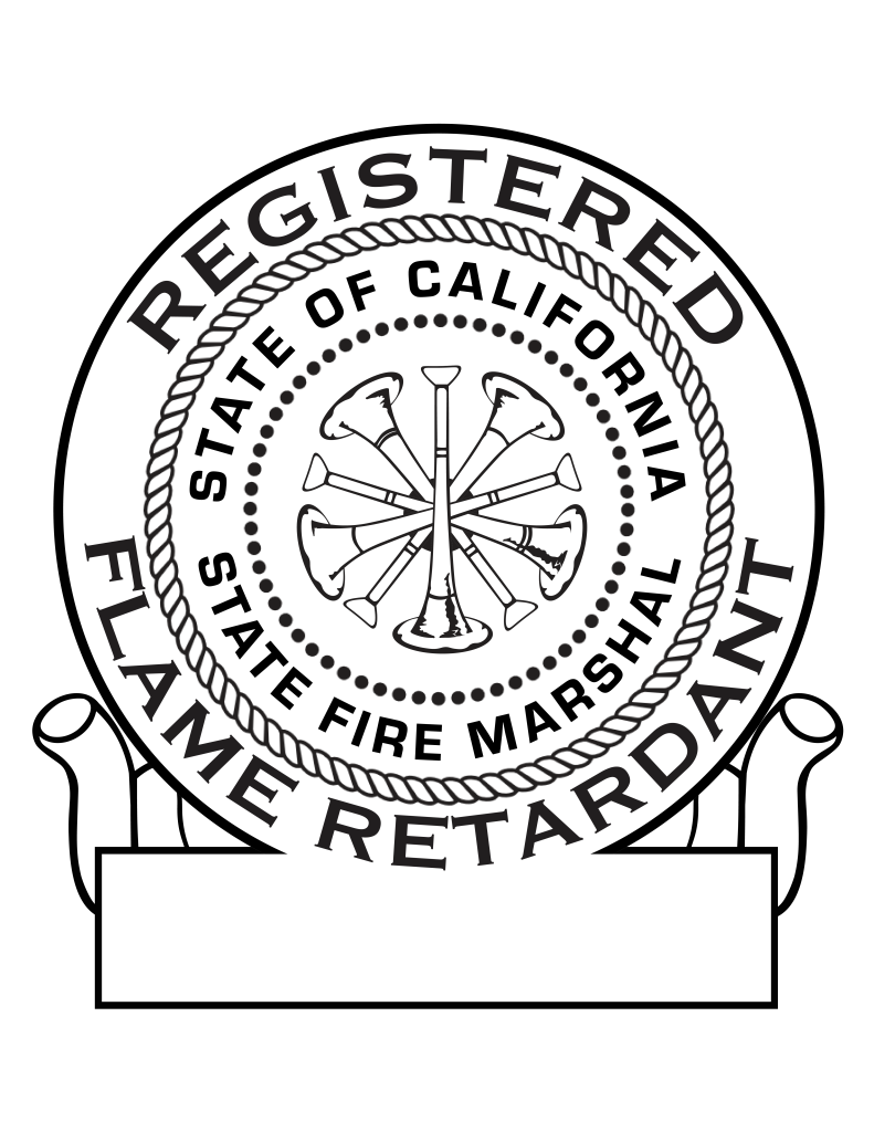 California State Seal of the Fire Marshal for Flame Retardant registration.