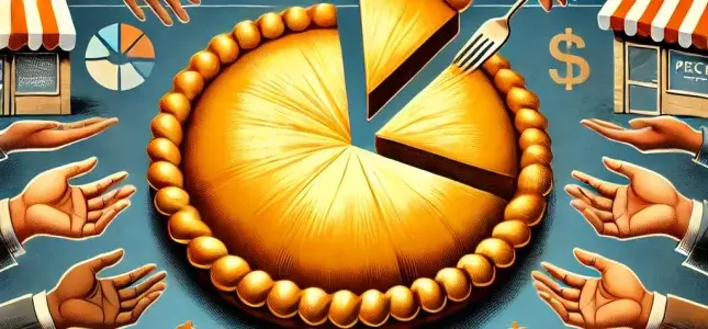 Illustration depicting the economic pie.