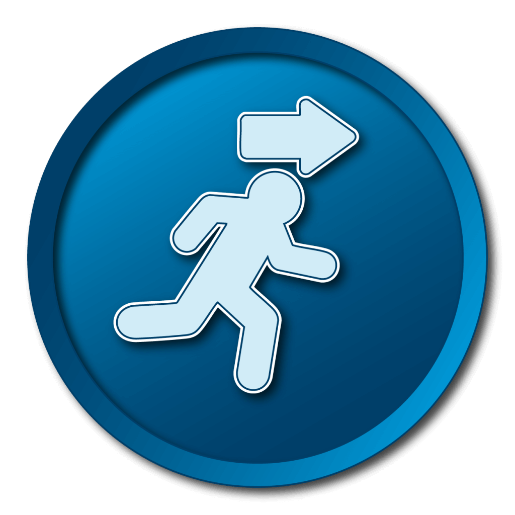 Evacuation icon for the evacuations section: preparing for rain.