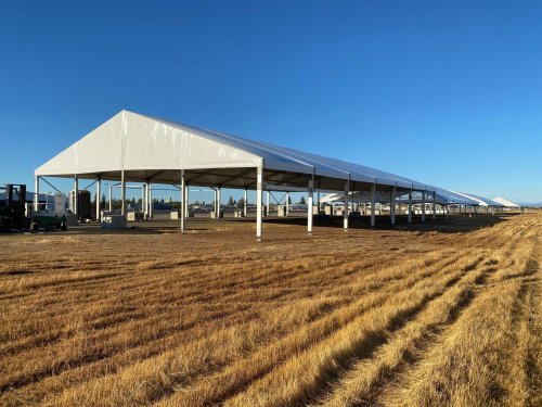 Tent set up at California Capital airshow at Mather Field